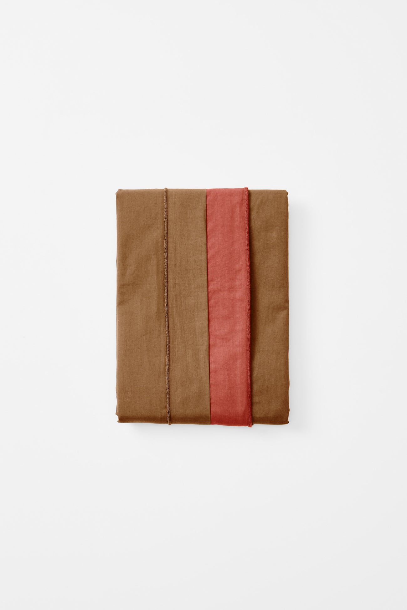 Pillowcase Pair in Bi Colour - Carob and Ochre Red
