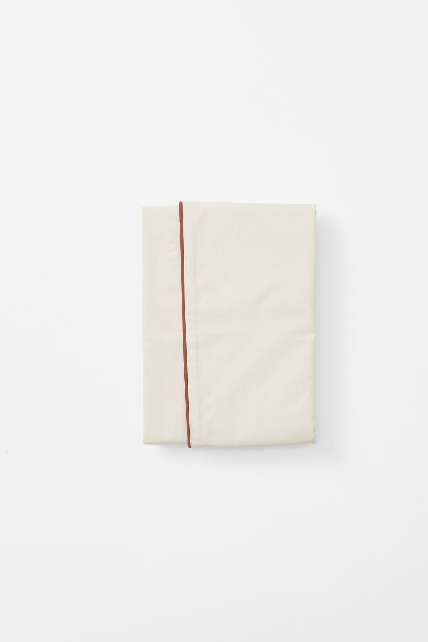 Euro Pillowcase Pair in Contrast Edge - Canvas and Ochre Red