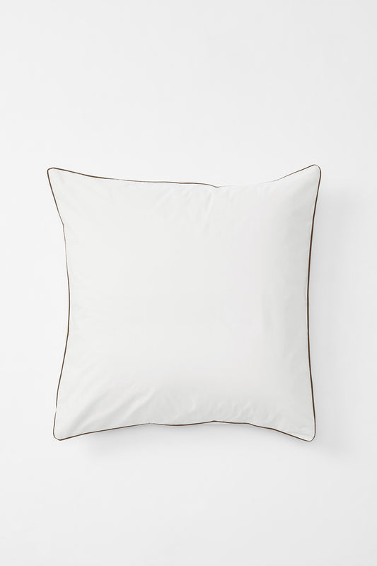 Product Image - Euro Pillowcase Pair in Contrast Edge - Prism with Carob