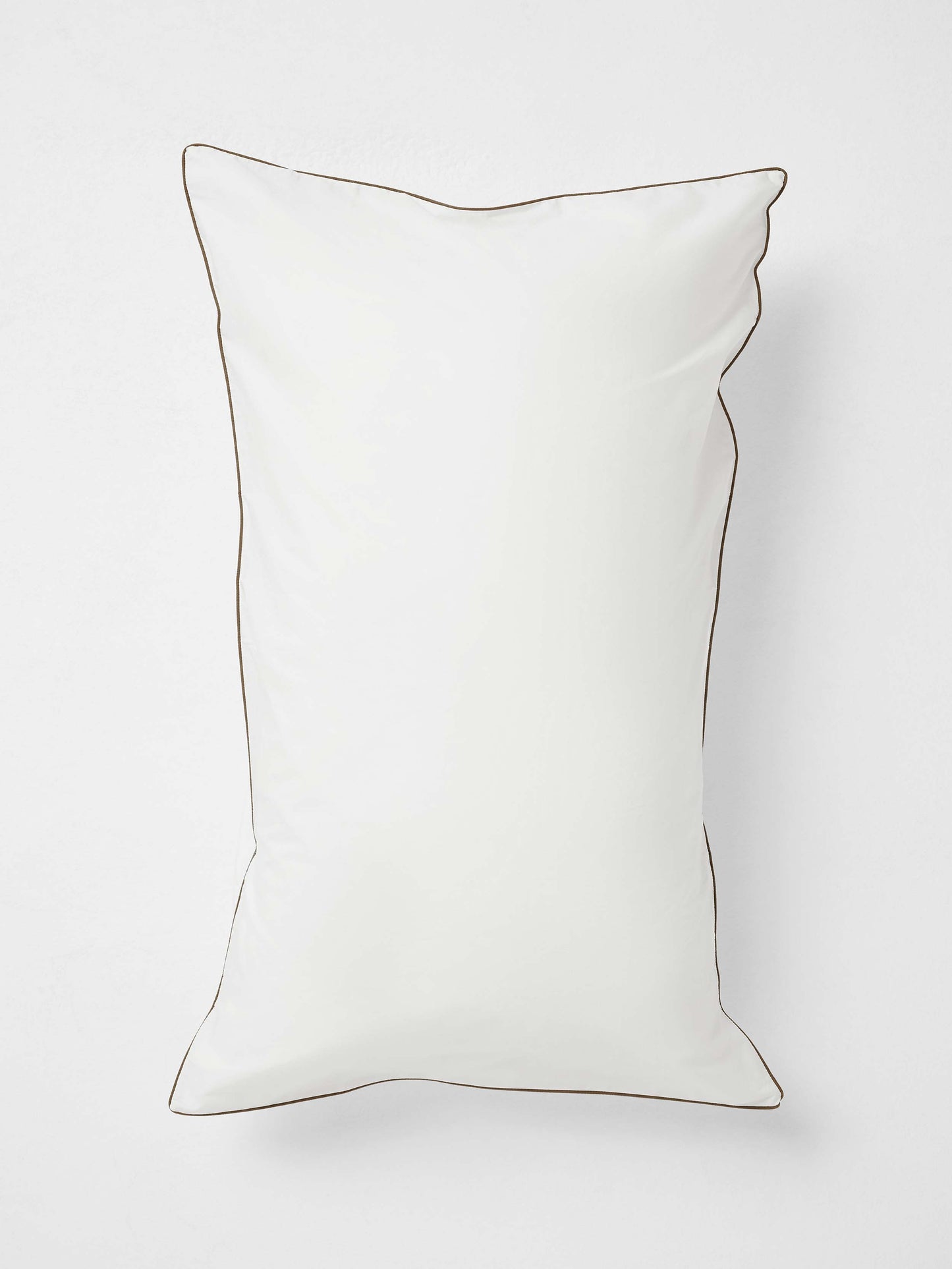 King Pillowcase Pair in Contrast Edge, Prism with Carob