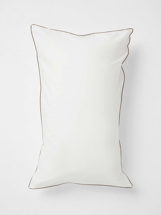 Product Image - King Pillowcase Pair in Contrast Edge, Prism with Carob