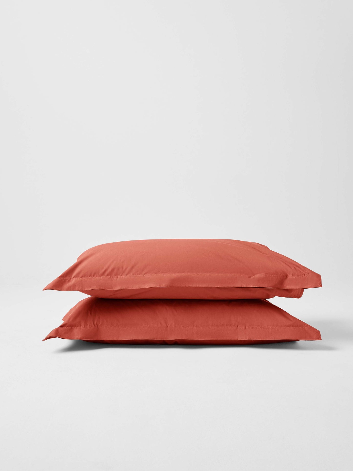 King Pillowcase Pair in Ochre Red