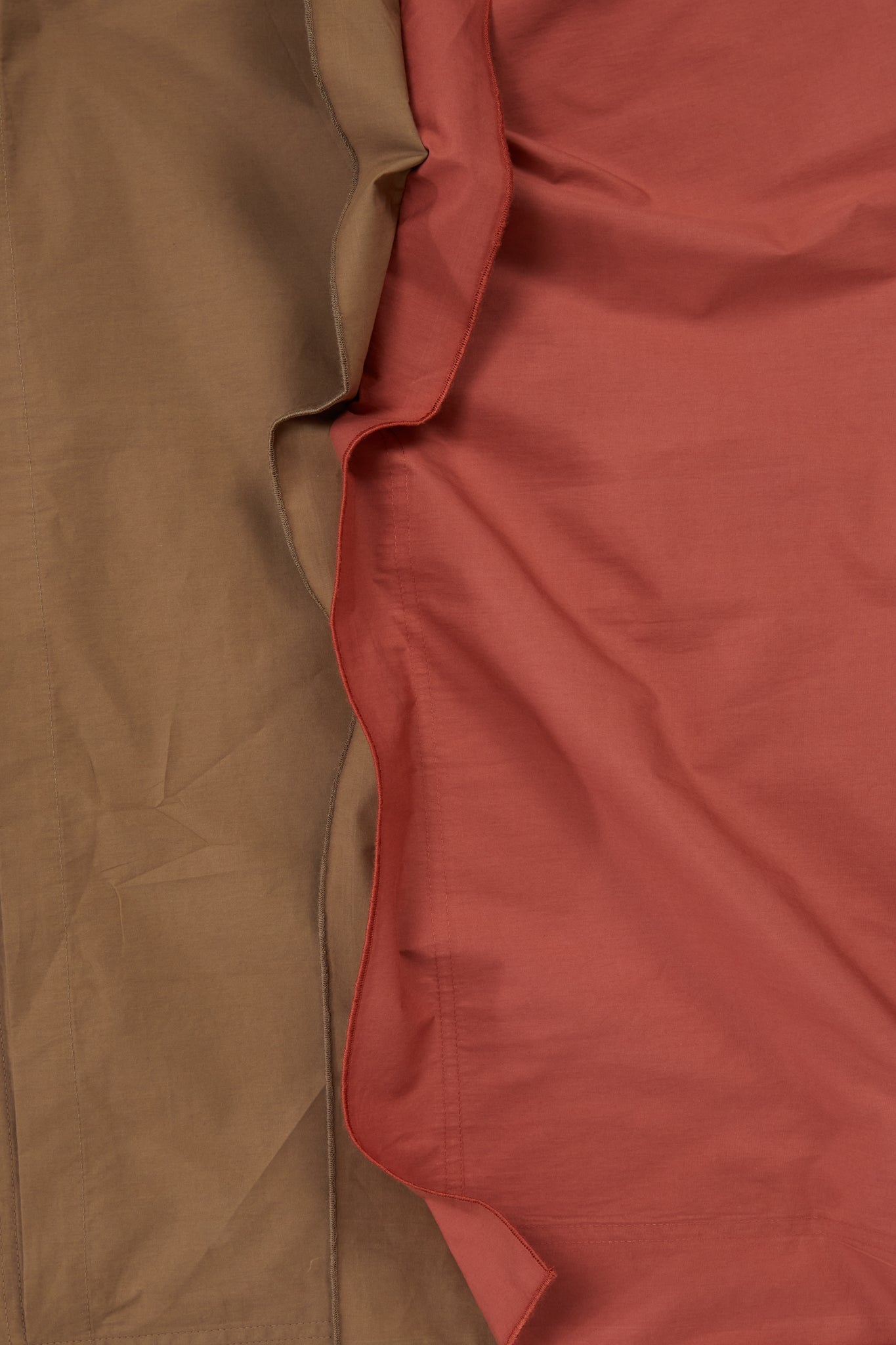 Euro Pillowcase Pair in Bi Colour - Carob and Ochre Red