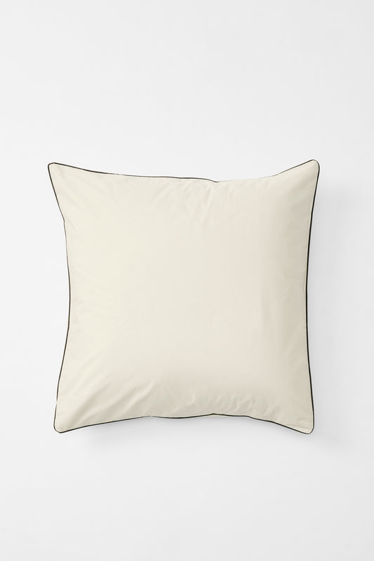 Product Image - Euro Pillowcase Pair in Contrast Edge - Canvas and Cinder