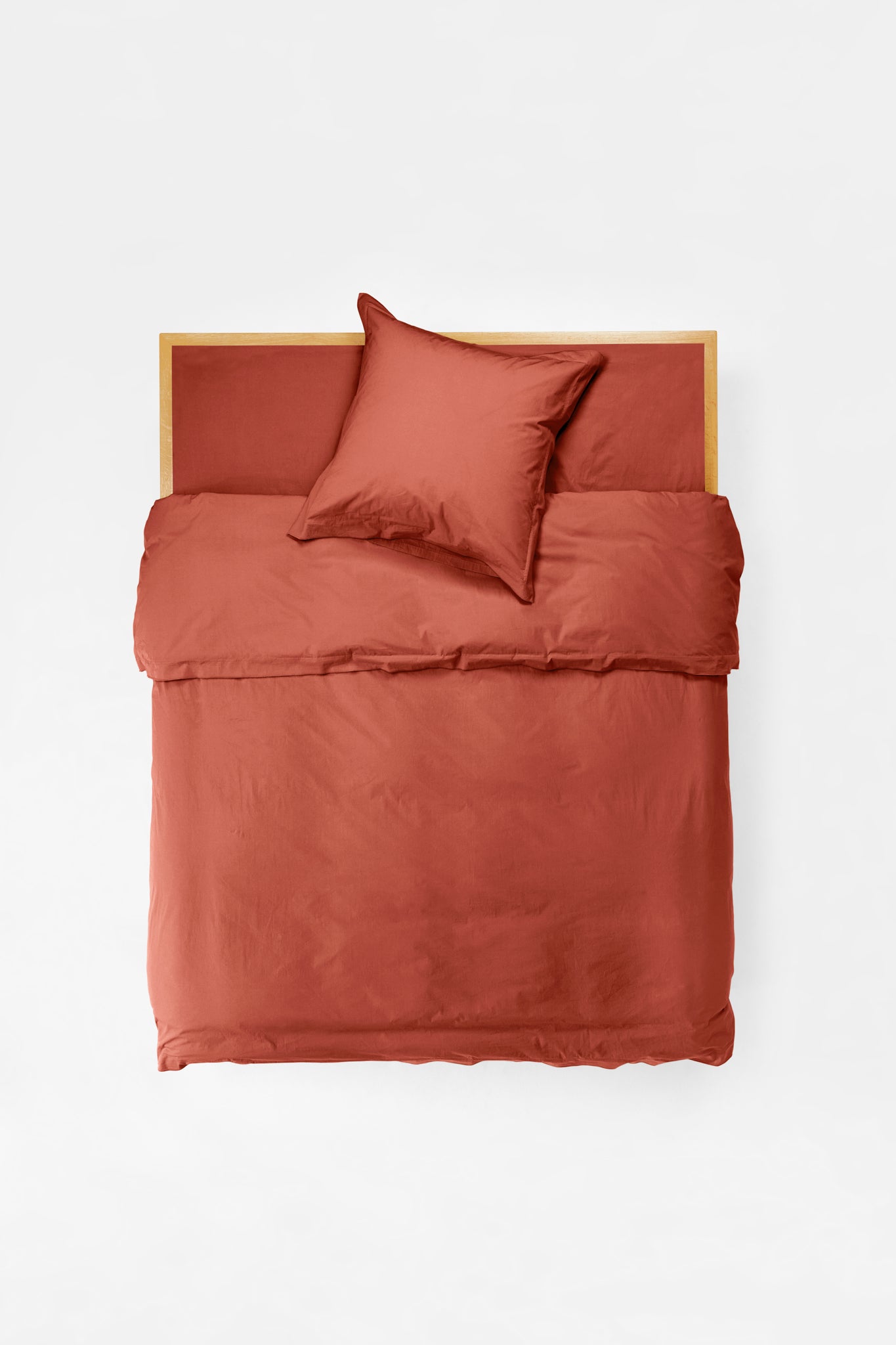 Euro Pillowcase Pair in Ochre Red