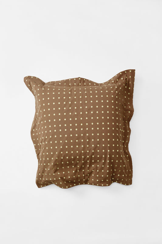 Product Image - Euro Pillowcase Pair in Punch Card - Carob with Sulphur